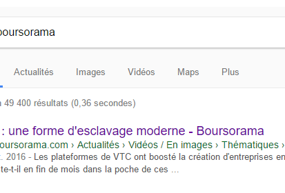 Copie d'écran, résultat de recherche effectué sur Google.fr, le 7 mars (…)